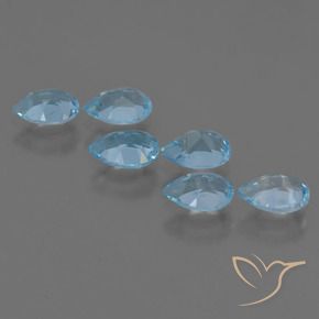 Topaz Gemstones in 6 x 4 mm (calibrated) Size for Sale, Topaz Stones in Swiss Blue Color