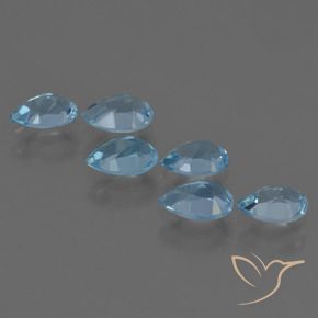 Topaz Gemstones in 6 x 4 mm (calibrated) Size for Sale, Topaz Stones in Sky Blue Color
