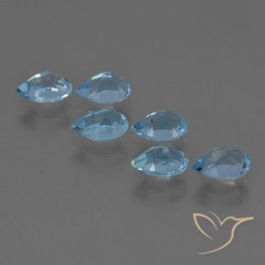 Topaz Gemstones in 6 x 4 mm (calibrated) Size for Sale, Topaz Stones in Swiss Blue Color