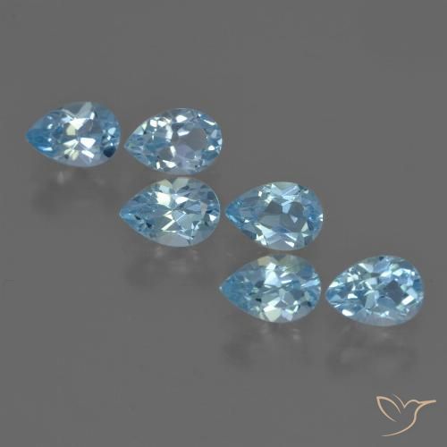 3.34ctw Natural Swiss Blue Topaz, Pear Shape, VS