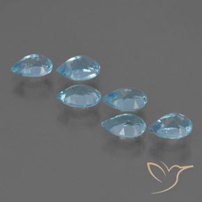 Topaz Gemstones in 6.1 x 4.2 mm Size for Sale, Topaz Stones in Swiss Blue Color
