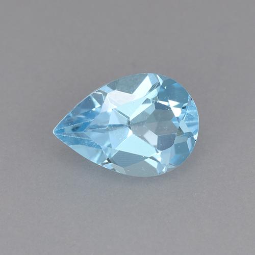 Himmerlblau Topas Edelstein - 0.8ct Birnen Schliff (ID: 456012)