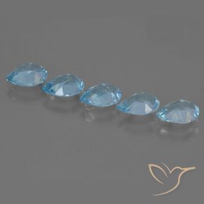 Topaz Gemstones in 7 x 5 mm (calibrated) Size for Sale, Topaz Stones in Swiss Blue Color