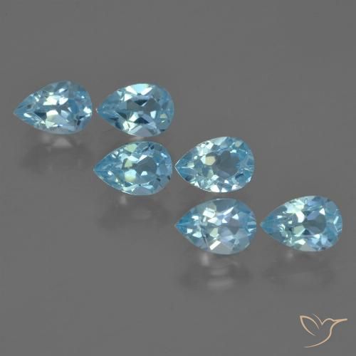 3.41ctw Natural Sky Blue Topaz, Pear Shape, VS
