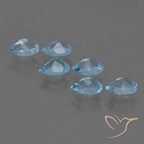 Topaz Gemstones in 6.2 x 4.2 mm Size for Sale, Topaz Stones in Sky Blue Color