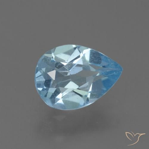 0.82ct Natural Sky Blue Topaz, Pear Shape, VS
