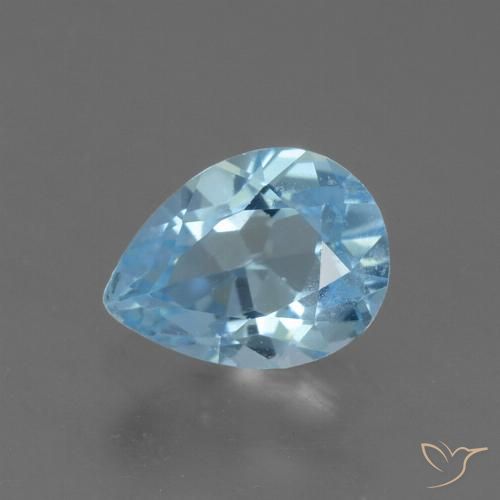 0.82ct Natural Sky Blue Topaz, Pear Shape, VS