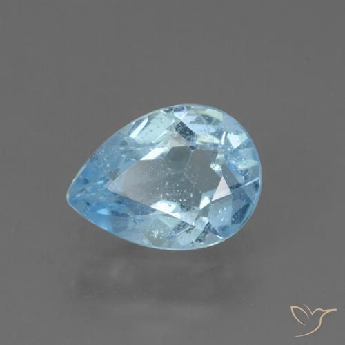 0.86ct Natural Sky Blue Topaz, Pear Shape, VS