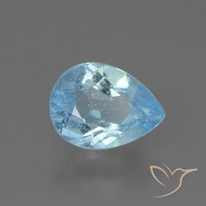 0.86 ct Blue Topaz Stone, Natural Topaz in Pear Facet Shape for Sale