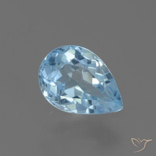0.88ct Natural Sky Blue Topaz, Pear Shape, VS