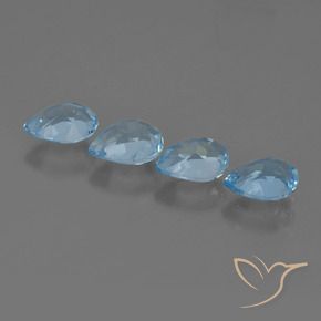 Topaz Gemstones in 7 x 5 mm (calibrated) Size for Sale, Topaz Stones in Swiss Blue Color
