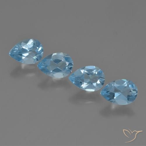 3.19ctw Natural Swiss Blue Topaz, Pear Shape, VVS-VS