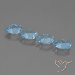 Topaz Gemstones in 7 x 5 mm (calibrated) Size for Sale, Topaz Stones in Swiss Blue Color