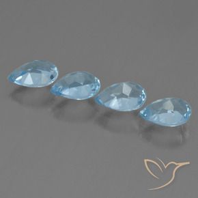 Topaz Gemstones in 7 x 5 mm (calibrated) Size for Sale, Topaz Stones in Sky Blue Color