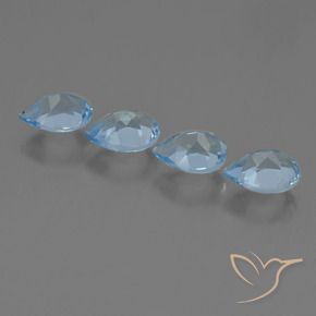 Topaz Gemstones in 7 x 5 mm (calibrated) Size for Sale, Topaz Stones in Swiss Blue Color