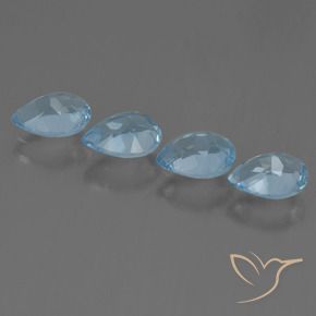 Topaz Gemstones in 7 x 5 mm (calibrated) Size for Sale, Topaz Stones in Sky Blue Color