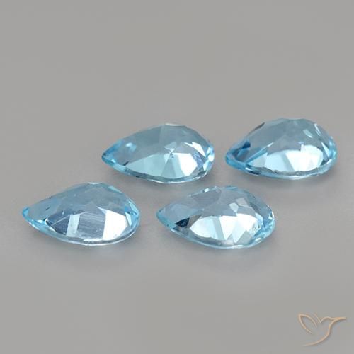 Topaz Gemstones in 7 x 5 mm (calibrated) Size for Sale, Topaz Stones in Sky Blue Color