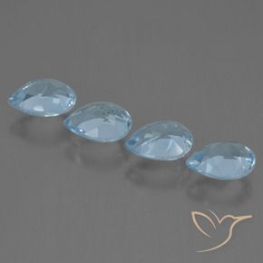 Topaz Gemstones in 7 x 5 mm (calibrated) Size for Sale, Topaz Stones in Sky Blue Color