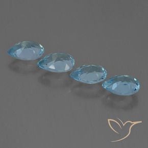 Topaz Gemstones in 7 x 5 mm (calibrated) Size for Sale, Topaz Stones in Swiss Blue Color