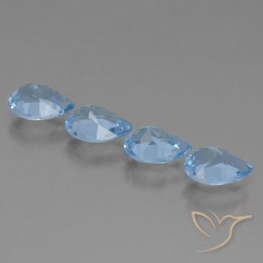 Topaz Gemstones in 7 x 5 mm (calibrated) Size for Sale, Topaz Stones in Sky Blue Color