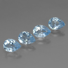 Baby Blue Топаз Камень - 0.8ct Фасетная Груша (ID: 456364)