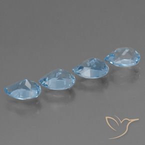 Topaz Gemstones in 7 x 5 mm (calibrated) Size for Sale, Topaz Stones in Sky Blue Color