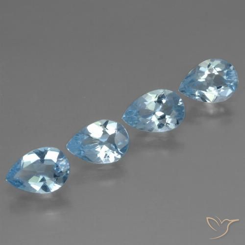 3.08 ct Swiss Blue Topaz, 7.1 x 5 mm Pear Cut From Brazil, Photo A