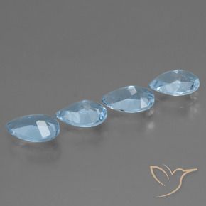 Topaz Gemstones in 7 x 5 mm (calibrated) Size for Sale, Topaz Stones in Swiss Blue Color