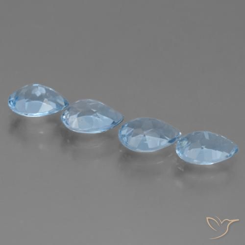Topaz Gemstones in 7 x 5 mm (calibrated) Size for Sale, Topaz Stones in Swiss Blue Color