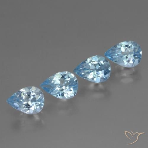 3.32ctw Natural Swiss Blue Topaz, Pear Shape, VVS-VS