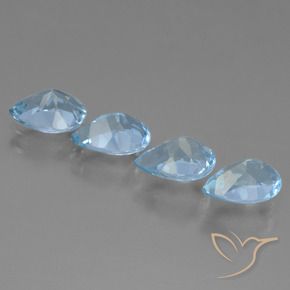 Topaz Gemstones in 7 x 5 mm (calibrated) Size for Sale, Topaz Stones in Sky Blue Color