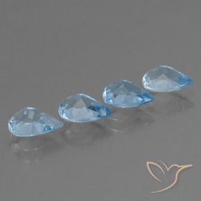Topaz Gemstones in 7 x 5 mm (calibrated) Size for Sale, Topaz Stones in Sky Blue Color