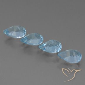Topaz Gemstones in 7 x 5 mm (calibrated) Size for Sale, Topaz Stones in Sky Blue Color