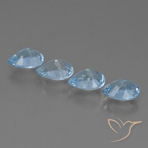 Topaz Gemstones in 7 x 5 mm (calibrated) Size for Sale, Topaz Stones in Swiss Blue Color