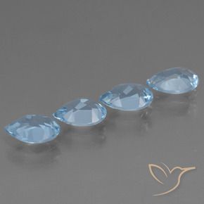 Topaz Gemstones in 7 x 5 mm (calibrated) Size for Sale, Topaz Stones in Sky Blue Color