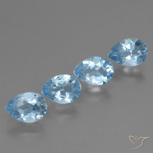 3.24ctw Natural Sky Blue Topaz, Pear Shape, VS