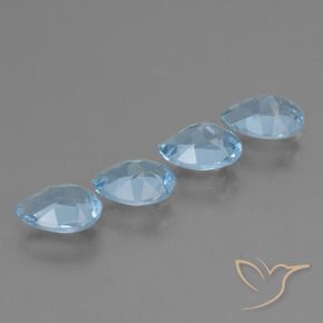 Topaz Gemstones in 7 x 5 mm (calibrated) Size for Sale, Topaz Stones in Sky Blue Color