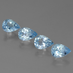 Baby Blue Topaz Gem - 0.8ct Pear Facet (ID: 456481)