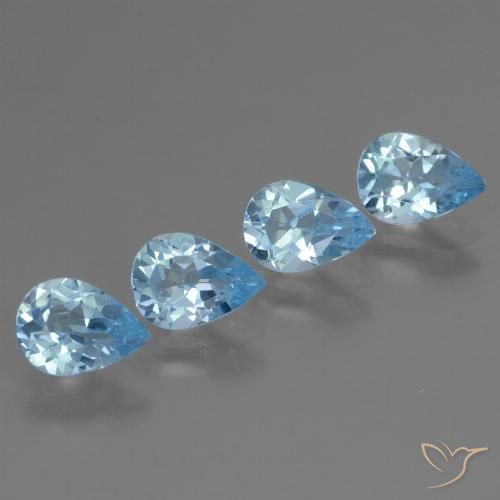 3.03ctw Natural Swiss Blue Topaz, Pear Shape, VS