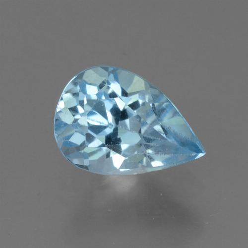 Deep Maya Blue Topas Edelstein - 0.9ct Birnen Schliff (ID: 456585)
