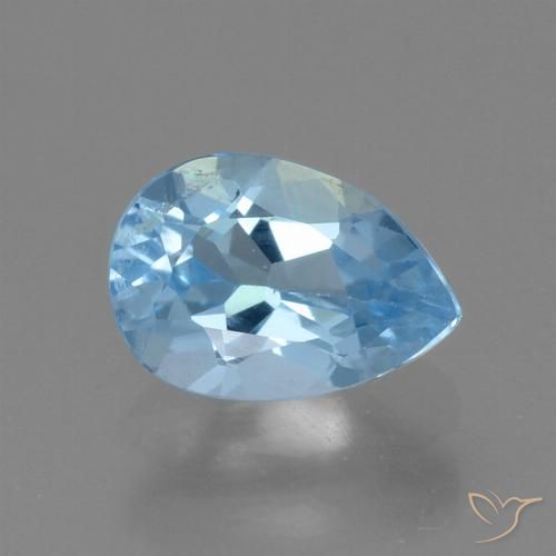 0.94ct Natural Sky Blue Topaz, Pear Shape, VS