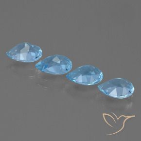 Topaz Gemstones in 7 x 5 mm (calibrated) Size for Sale, Topaz Stones in Sky Blue Color