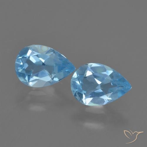 1.59ctw Natural Sky Blue Topaz, Pear Shape, VS
