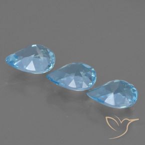 Topaz Gemstones in 7 x 5 mm (calibrated) Size for Sale, Topaz Stones in Sky Blue Color