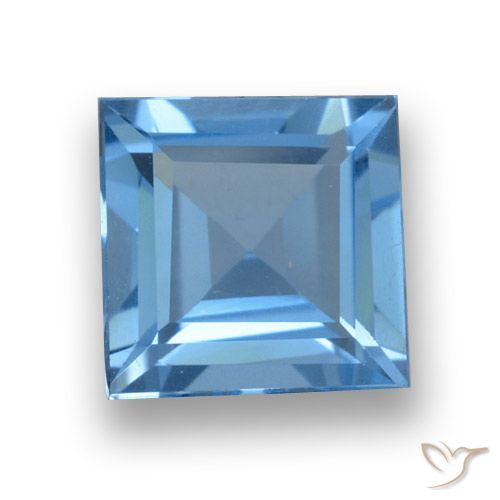 1.86ct Natural Swiss Blue Topaz, Square, VVS-VS