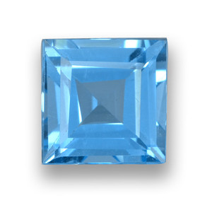 Azul oscuro Topacio Gema - 2ct Corte cuadrado step (ID: 461435)