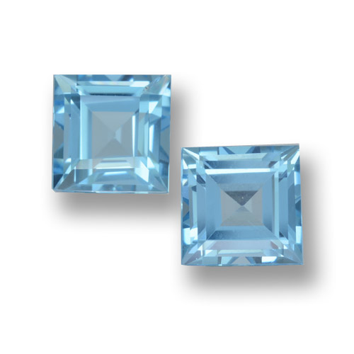 Swiss Blue Topaz Gem - 2.2ct Square Step-Cut (ID: 461470)