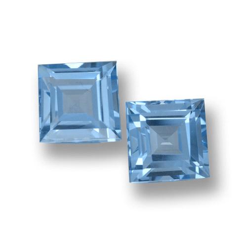 Swiss Blue Topaz Gem - 2.1ct Square Step-Cut (ID: 461475)