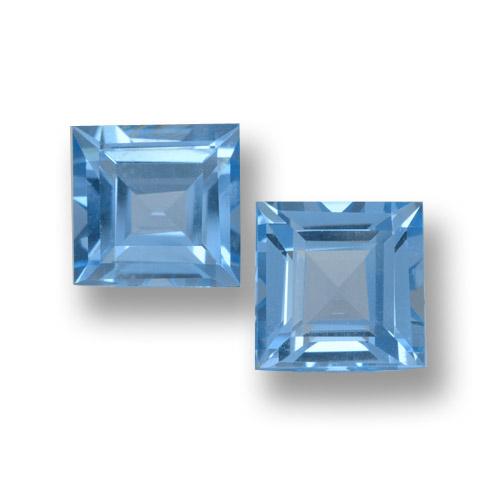 瑞士蓝 黄玉 Gem - 2.1ct 正方形切面 (ID: 461476)