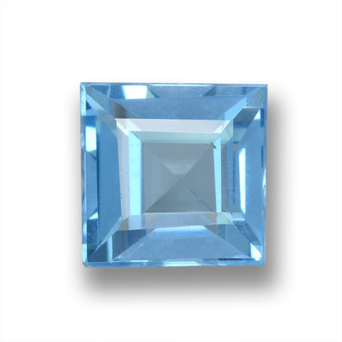 2,08 ct quadratischer blauer Topas aus Brasilien, Größe 6,9 x 6,8mm, natürlicher Edelstein, VVS-VS Reinheit, 1 Stück quadratischer Topas, Mohs-Härte von 8 Geeignet für den täglichen Gebrauch im Schmuck , Freitag Edelstein, Photo A